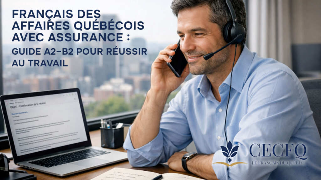 Français des affaires québécois avec confiance : Un guide A2-B2 pour réussir en milieu de travail
