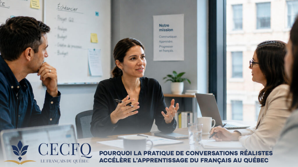 Pourquoi une pratique orale réaliste accélère l’apprentissage du français au Québec
