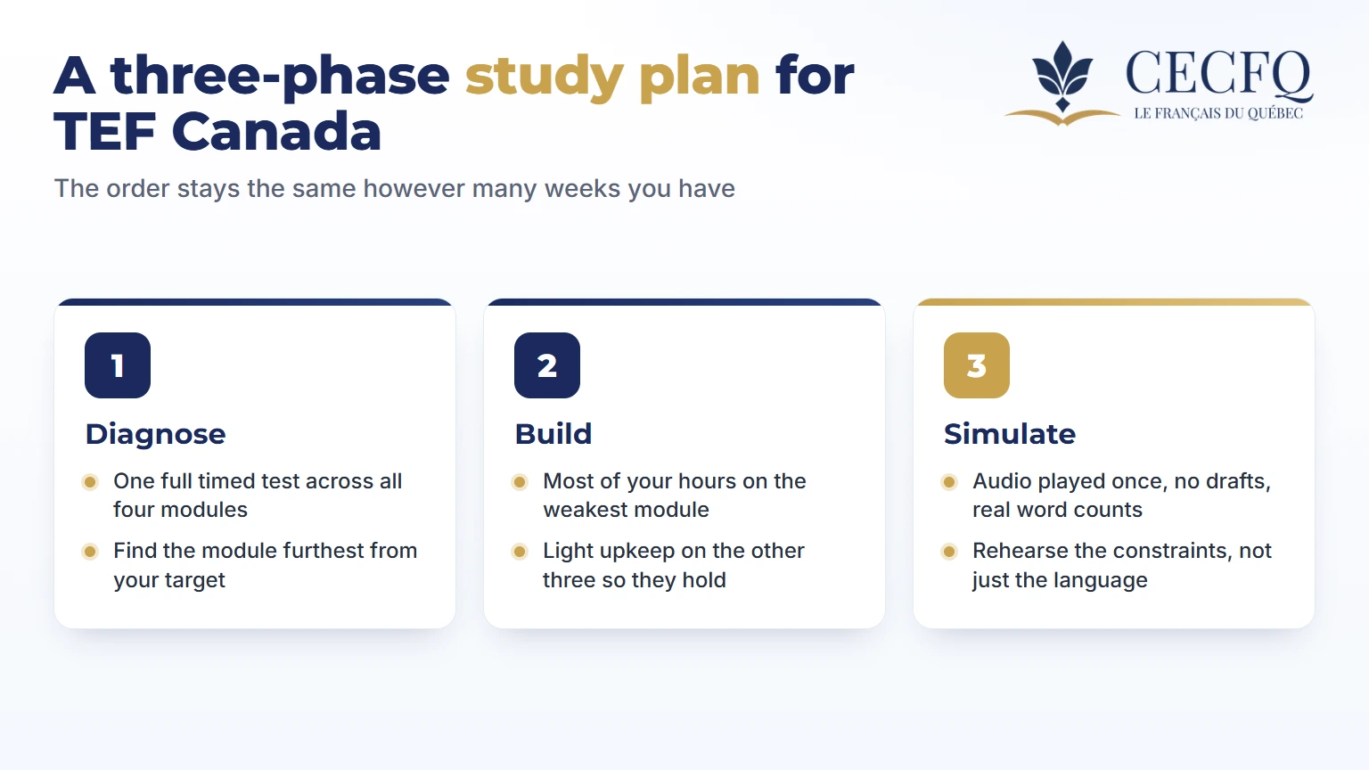 Three-phase TEF Canada study plan: diagnose, build, simulate