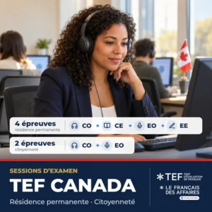 TEF Canada au CECFQ à Longueuil : 4 épreuves pour la résidence permanente ou 2 épreuves (compréhension orale et expression orale) pour la citoyenneté
